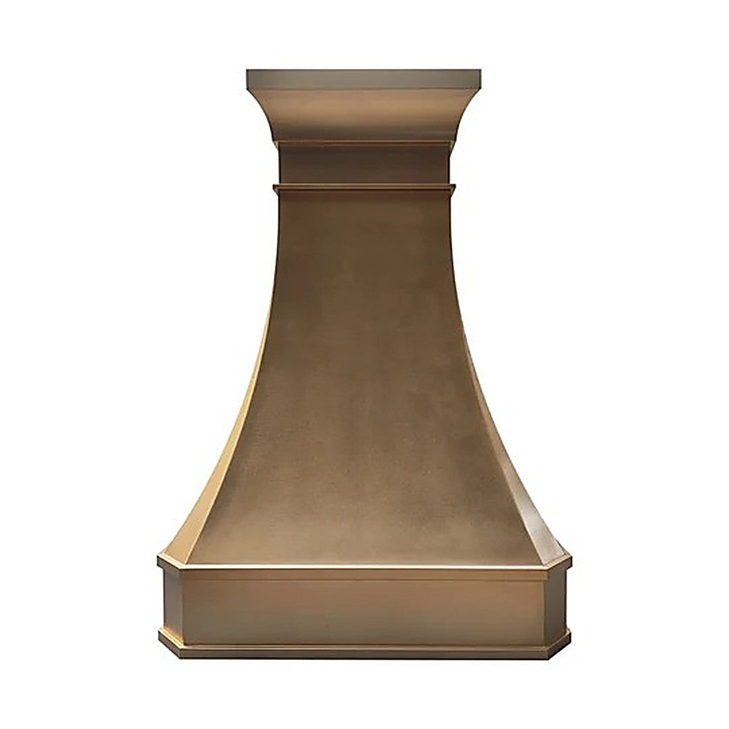 Refine Curved Custom Understated Brass Vent Hood PB3-R02 — view 5