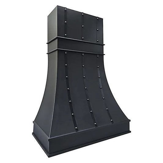 Refine Curved Stylish Black Stainless Steel Kitchen Hood PS7-R08