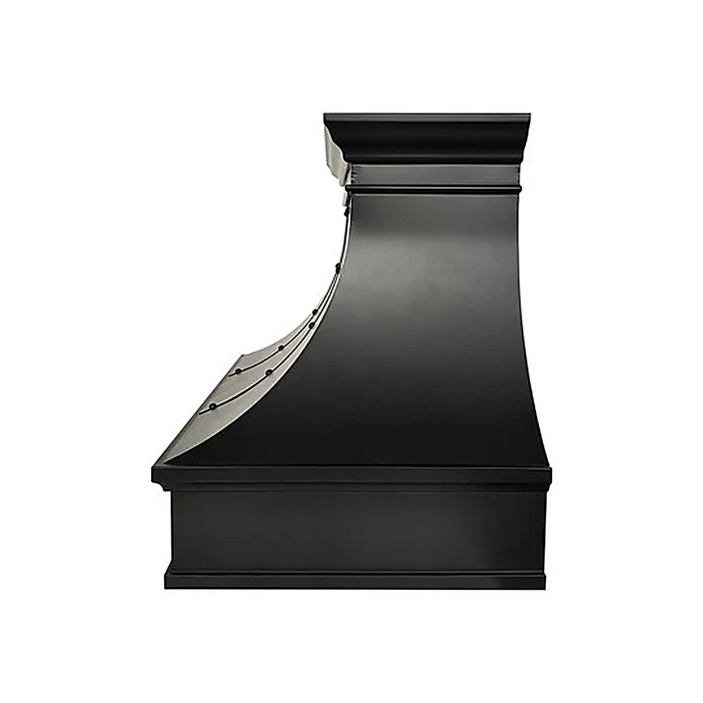 Stylish Curved Custom Copper Kitchen Hood With Arch PC7-R01 — view 3
