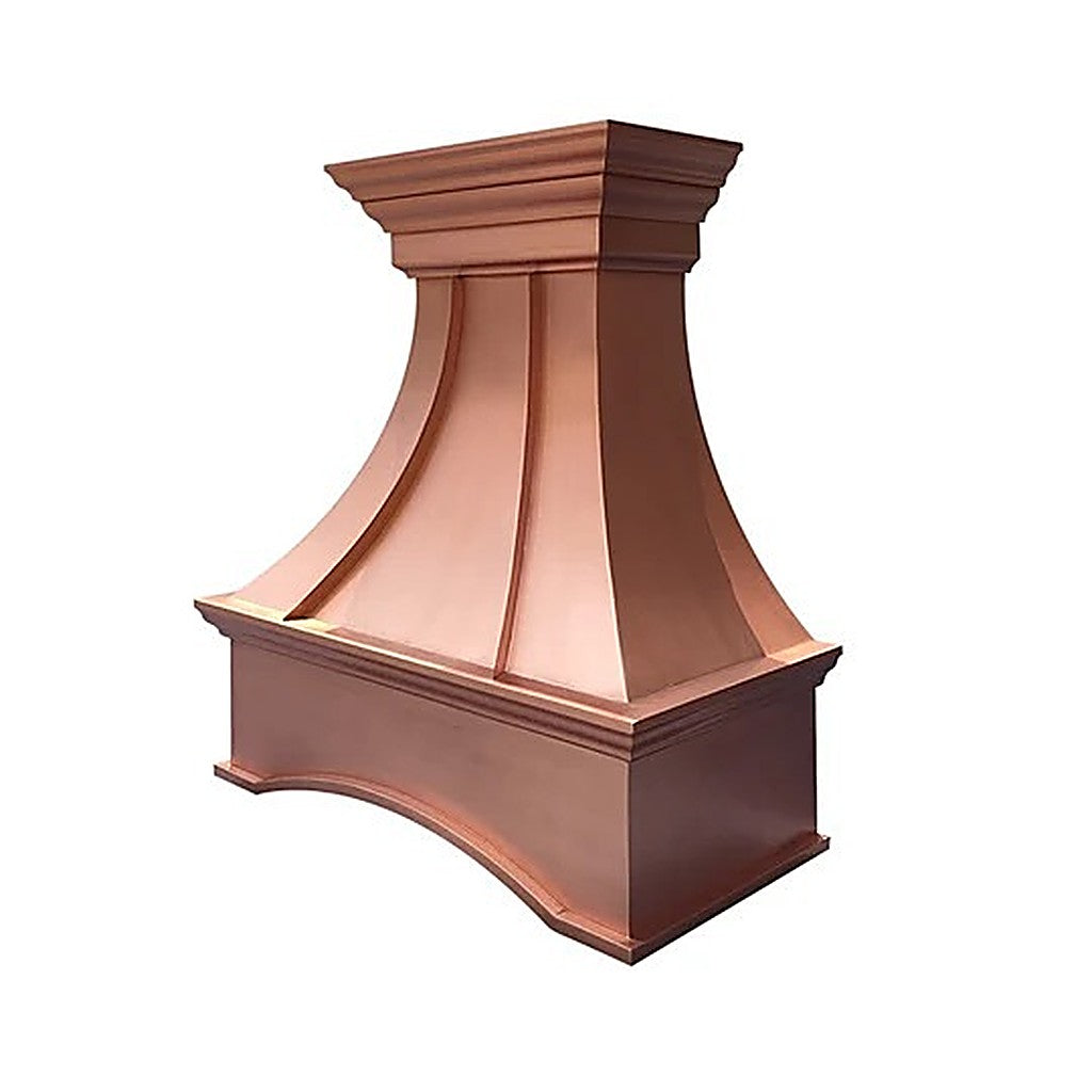 Stylish Curved Custom Copper Kitchen Hood With Arch PC7-R01 — view 5