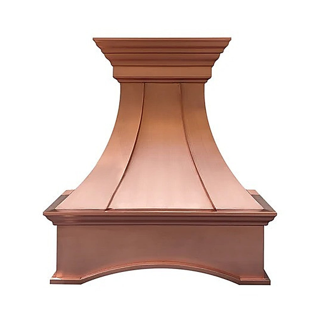 Stylish Curved Custom Copper Kitchen Hood With Arch PC7-R01 — view 7