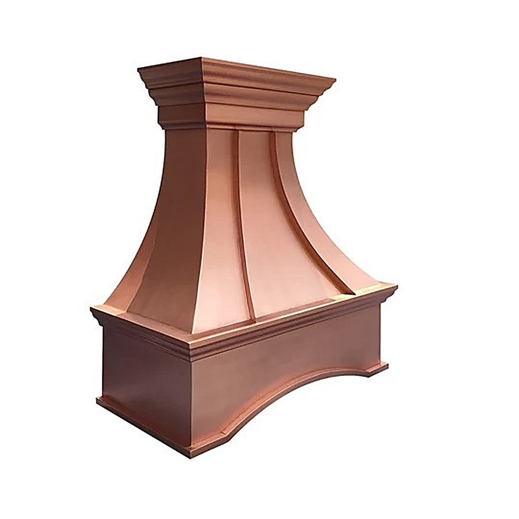 Stylish Curved Custom Copper Kitchen Hood With Arch PC7-R01 — view 9